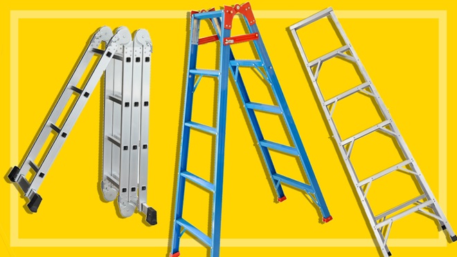 three different ladders